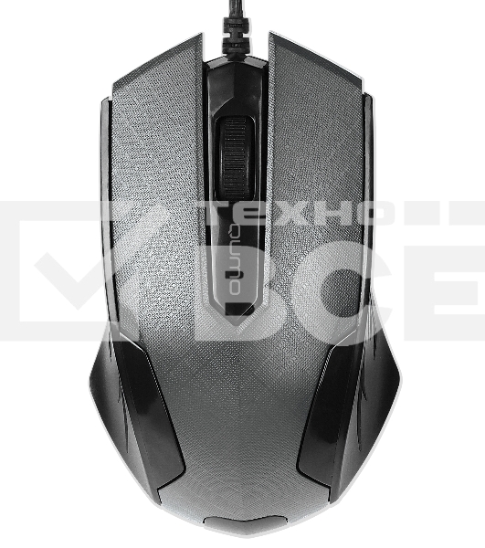 Мышь проводная Qumo Office M14 серый, 1000 dpi, USB, кнопки - 3
