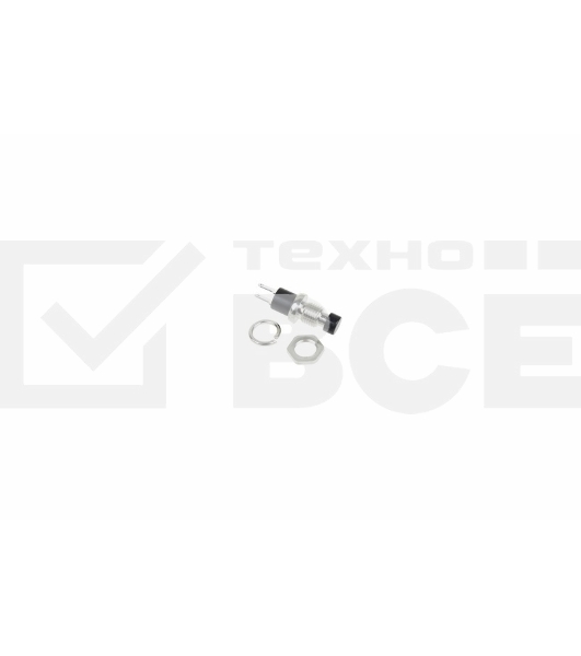 Выключатель-кнопка металл 220V 2А (2с) (ON)-OFF Ø7.2 черная Micro Rexant