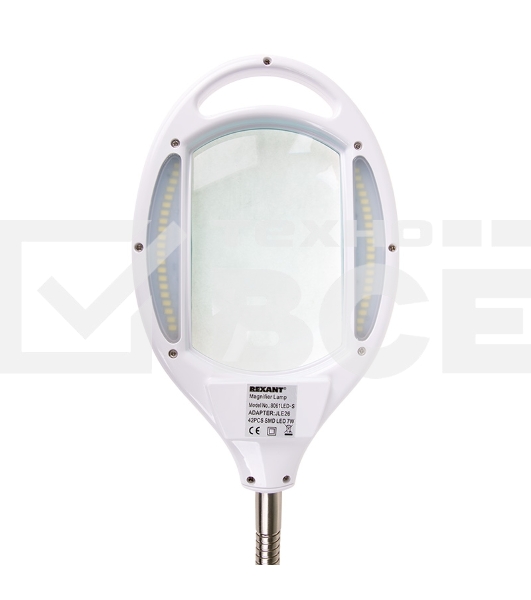 Лупа напольная Rexant, 3D, с подсветкой 42 LED, белая 31-0512