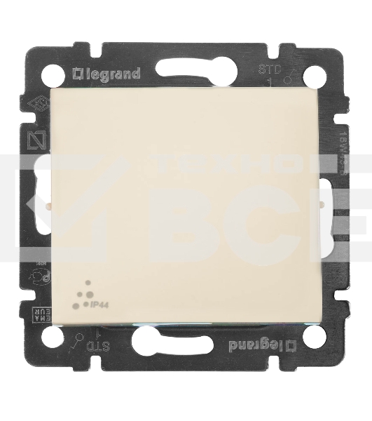 Выключатель Legrand Valena 10A, IP44, слоновая кость, 774101