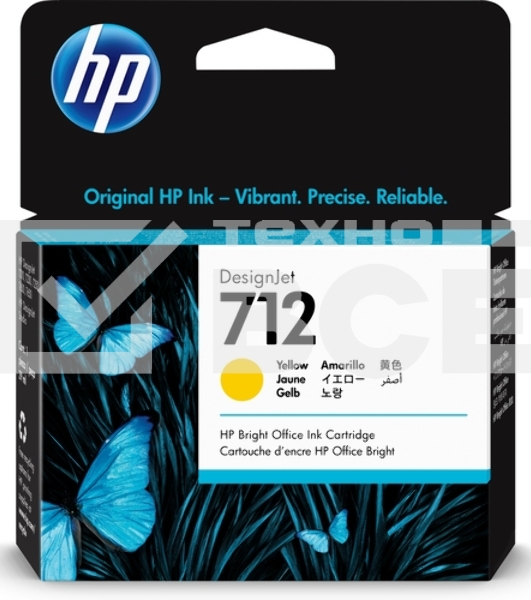 Картридж струйный HP 712 3ED69A желтый (29мл) для HP DJ Т230/630