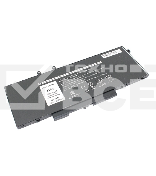 Аккумуляторная батарея для ноутбука Dell Latitude 5400 5401 5500 7.6V 8000mAh OEM