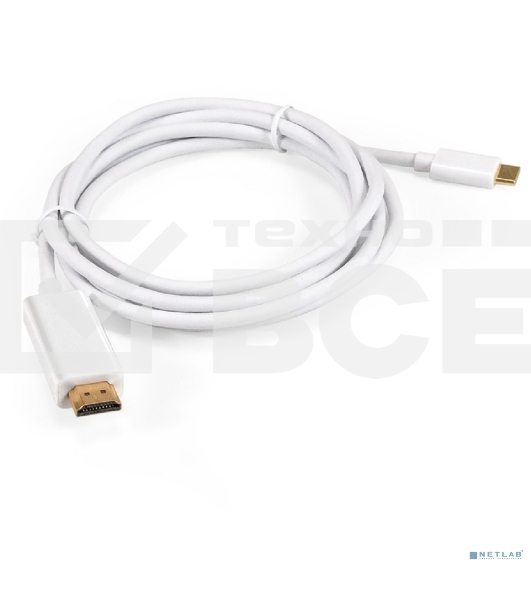 Кабель-адаптер Type C-HDMI ExeGate EX-CM-HDMI2M-0.1 (USB Type C/19M, 4K@120HZ 8K@ 30Hz, 1,8м)