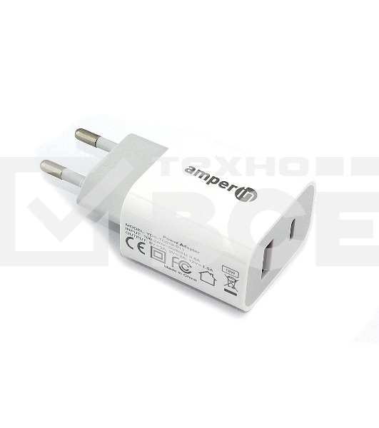 Блок питания (сетевой адаптер) Amperin Quick Charge 2-Port QC 3.0 USB+Type-C USB 18W (YDS-TC018-011)