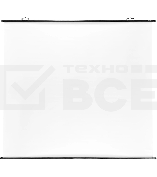 Экран Cactus 150x150см Map type CS-PSRM-150x150-BK 1:1 настенно-потолочный рулонный черный