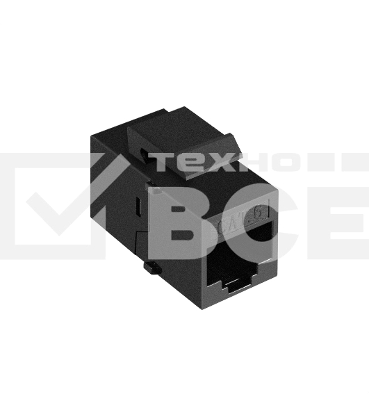 Модуль проходной ExeGate CP45-KJ-UC6 (RJ45-RJ45 формата Keystone Jack, Кат.6, неэкранированный)
