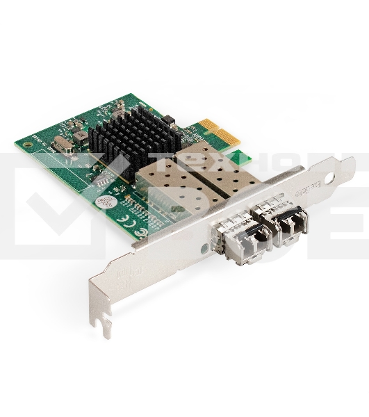 Комплект: Сетевой адаптер SFP ExeGate EXE-82576-F2 + 2xТрансивер Multi-Mode до 550м ExeGate EXT-1G-MM850-LC2-550M (EX296229RUS: PCI-E x1 v2.0, порты 2x SFP (10/100/1000Mb/s), Gigabit Server NIC Intel Chipset 82576-F2 + 2xEX298329RUS: Tx:850/Rx:850 нм, до 