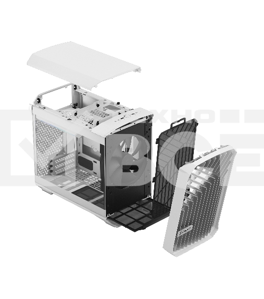 Компьютерный корпус Fractal Design Torrent Nano белый TG Clear Tint/FD-C-TOR1N-03