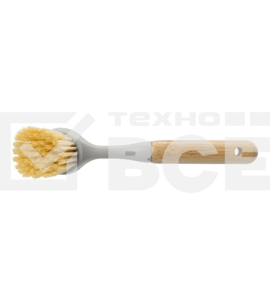 Щетка для посуды круглая d 60х230 мм, бамбуковая рукоятка, Home Palisad