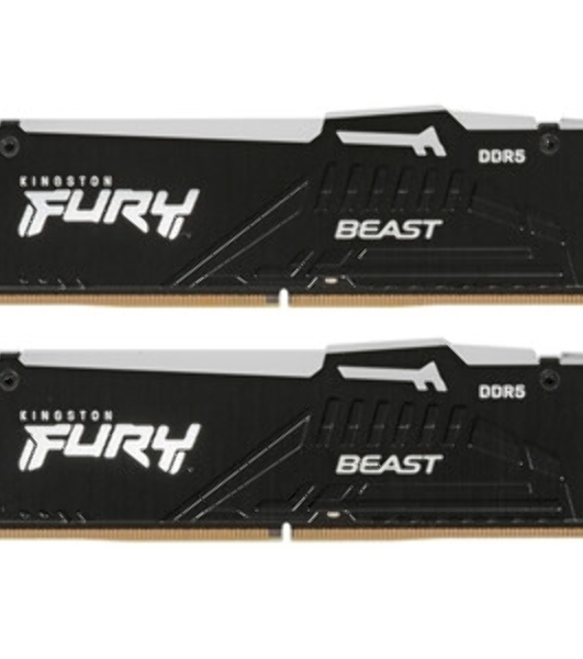Оперативная память Kingston Fury Beast, DDR5, 32Gb (2x16 Gb), 6800 MHz, CL34, радиатор, черный