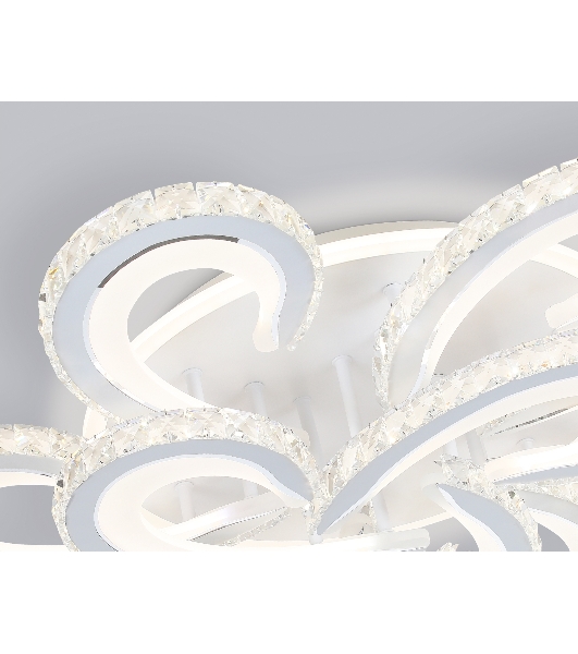 Потолочный светодиодный светильник Ambrella light FA1704/6+3 WH/CH белый/хром 255W 3000K-6400K 610*610*130 (ПДУ РАДИО 2.4G)