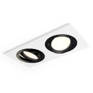 Комплект встраиваемого поворотного светильника Ambrella light XC7635081 SWH/PBK белый песок/черный полированный MR16 GU5.3 (C7635, N7002)