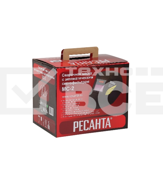Сварочная маска Ресанта МС-2 65/14 Черная {питание - Батарея солнечная и литиевая}