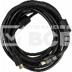 Кабель-соединительный аудио-видео Ningbo HDMI-5M-MG HDMI (m)/HDMI (m) 5м. феррит.кольца позолоченные контакты черный, фото3