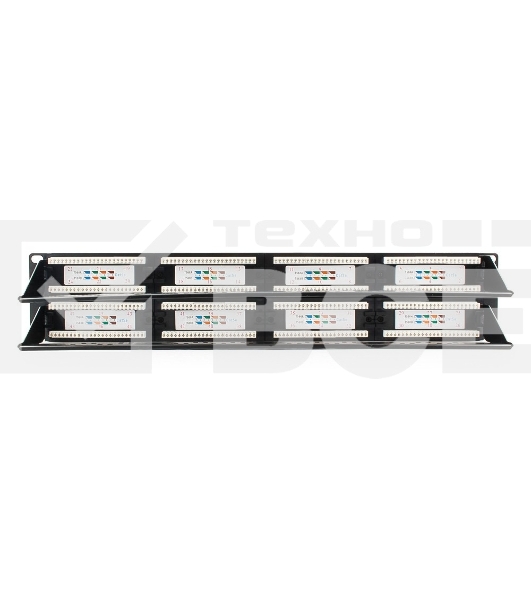 Монтажное оборудование Gembird Коммутационная панель Cablexpert с задним организатором, 48 портов категории 5E, размер 19''(NPP-C548CM-001)