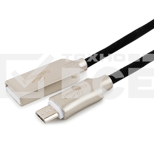 Кабель USB 2.0 Cablexpert CC-P-mUSB02Bk-0.5M, AM/microB, серия Platinum, длина 0.5м, черный, блистер