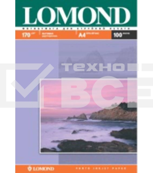 Фотобумага Lomond 0102006 A4/170г/м2/100л./белый матовое/матовое для струйной печати