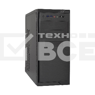 Компьютерный корпус Minitower ExeGate MA-372UX Black, mATX <UN500, 120mm> 2*USB+2*USB3.0, Audio