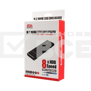 Внешний корпус AgeStar USB 3.1 Type-C M.2 NVME (M-key)  AgeStar 31UBNV5C (BLACK), алюминий, черный
