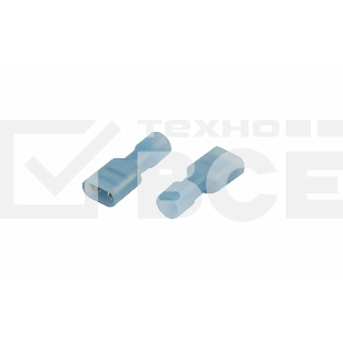 Клемма плоская полностью изолированная Rexant, гнездо 6.6 мм, в нейлоне, 1.5-2.5 мм² (РПи-м(н) 2.5-(6.3)), синий