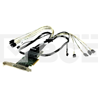Контроллер LSI MegaRAID SAS9361-8I (PCI-E 3.0 x8, LP) SGL SAS 12G, RAID 0,1,10,5,6, 8port (2*intSFF8643),2GB onboard, Каб.отдельно