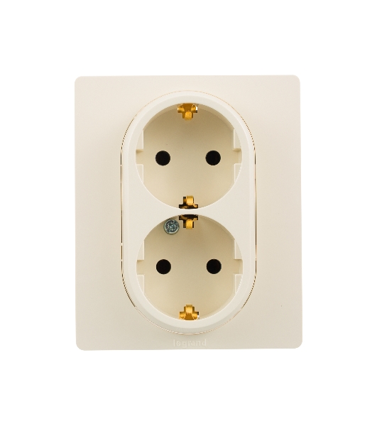 Розетка 2X2К+З винтыСЛНК ETIKA Розетка 2X2К+З винтыСЛНК ETIKA