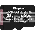 Флеш карта microSDHC 256GB microSDXC Class10 Kingston <SDCS2/256GBSP> UHS-I Canvas Select up to 100MB/s без адапт, фото5