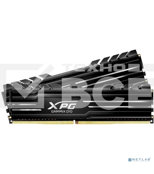 Оперативная память XPG Gammix D10, DDR4, 16GB (2x8GB), 3200MHz, CL16, UDIMM, с радиатором, черный