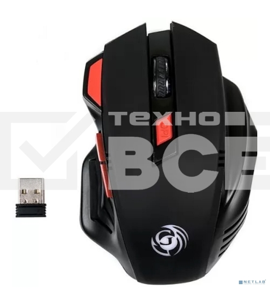 Мышь беспроводная Dialog Gan-Kata MRGK-14UR черный, 1600 dpi, радиоканал, USB, кнопки - 6