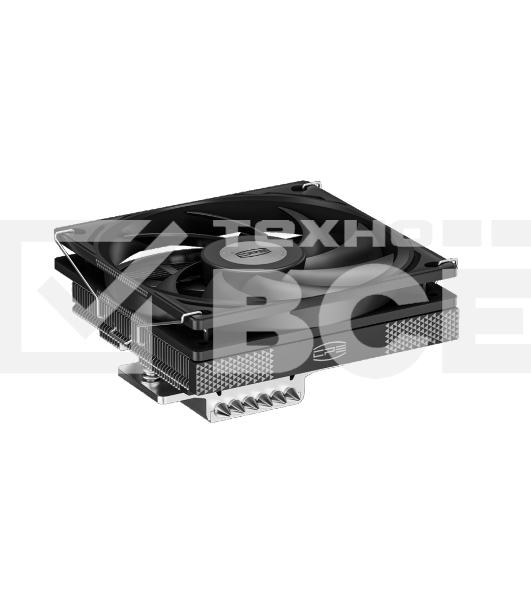 Кулер для процессора PCCooler RC600-67 (125W, 4-pin PWM, 67.5mm, Al, 4x6mm, 1x120mm, 62.5CFM, 32.5dBA, 2300RPM, S: 1851/1700/1200/115X, AM5/AM4, black)