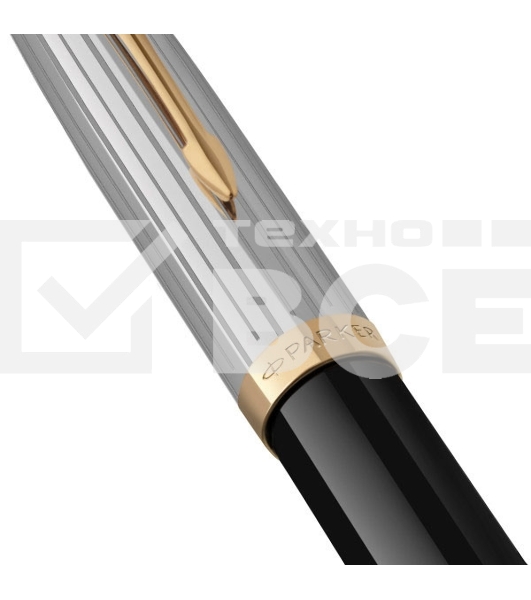 Ручка перьевая Parker 51 Premium (CW2169030) Black St.Steel GT F сталь нержавеющая подар.кор.