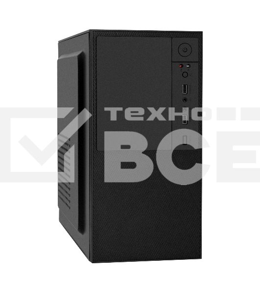 Компьютерный корпус Minitower ExeGate BAA-308-AAA450 (mATX, БП AAA450 с вент. 8см, 2*USB, HD Audio, черный)