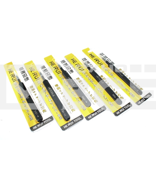 Пинцет HETOOLS ESD-14 прямой, чёрный 120мм 5 шт