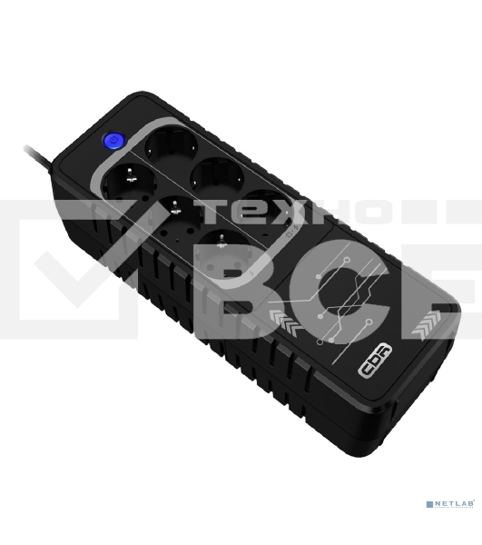 ИБП CBR LGT-650H-6F-LDB Offline 650VA/360W 5Ah12V 6 x Shuko+ Breaker