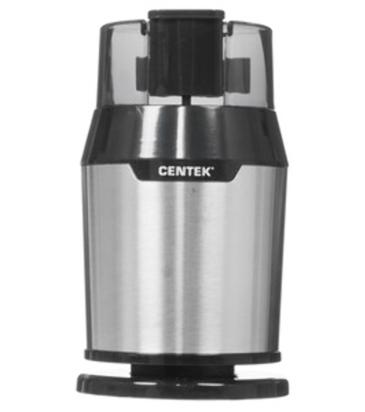 Кофемолка Centek CT-1362 (сталь) 200Вт, 60гр, стальн стакан, стальн чаша, прозрачная крышка