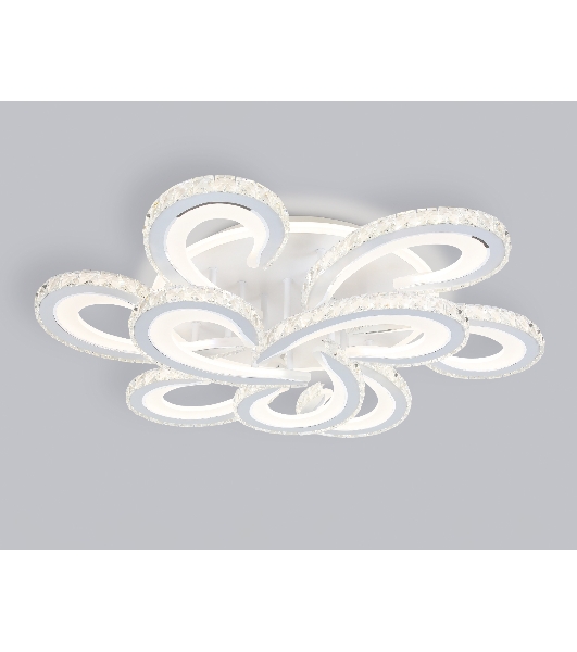 Потолочный светодиодный светильник Ambrella light FA1704/6+3 WH/CH белый/хром 255W 3000K-6400K 610*610*130 (ПДУ РАДИО 2.4G)
