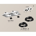 Комплект встраиваемого поворотного светильника Ambrella light XC7635081 SWH/PBK белый песок/черный полированный MR16 GU5.3 (C7635, N7002), фото 1