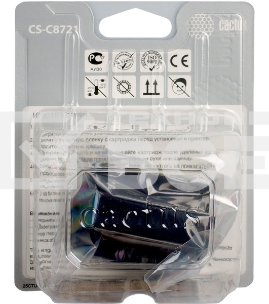 Картридж струйный Cactus CS-C8721 №177 черный (26мл) для HP PS 3213/3313/8253/C5183/C6183/C6283/C7183/C7283/C8183/D7163/D7263/D7363/D7463