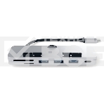 USB-концентратор Satechi Aluminum Type-C Clamp Hub Pro для new 2017 iMac и iMac Pro. Интерфейс USB-C. 3 разъема USB 3.0, 1 разъем USB-C, слоты для карты памяти SD, Micro SD. Цвет серебряный., фото 1