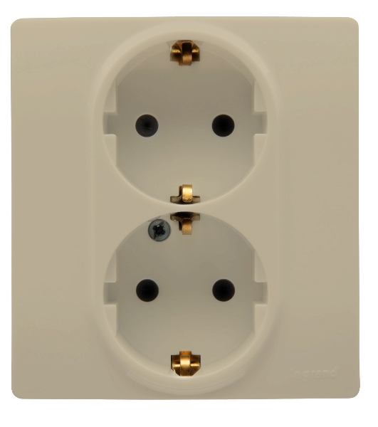 Розетка 2X2К+З винтыСЛНК ETIKA Розетка 2X2К+З винтыСЛНК ETIKA