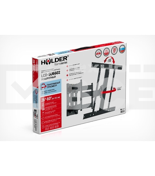 Кронштейн для LCD Holder LCD-SU6602-B черный, диагональ экрана 26″–65″до 45кг.