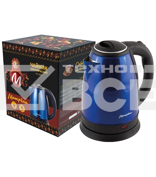 Чайник Матрена MA-002 электрический (1,8 л) стальной синий