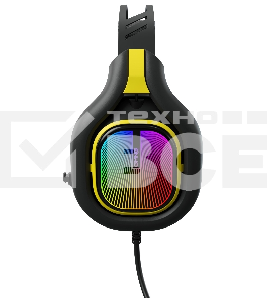 Наушники с микрофоном GMNG HS-L630G черный/желтый 2.2м мониторные оголовье (1533561)