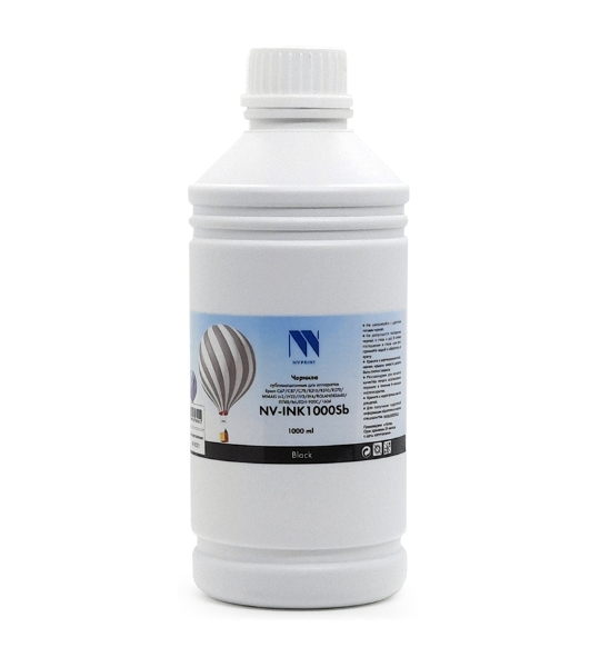 Чернила NV PRINT сублимационные NV-INK1000BkSb для аппаратов Epson, Mimaki, Mutoh, Roland (1000ml) Black, box