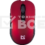 Мышь беспроводная Defender Gassa MM-105 красный, 1600 dpi, радиоканал, USB, кнопки - 6, фото13