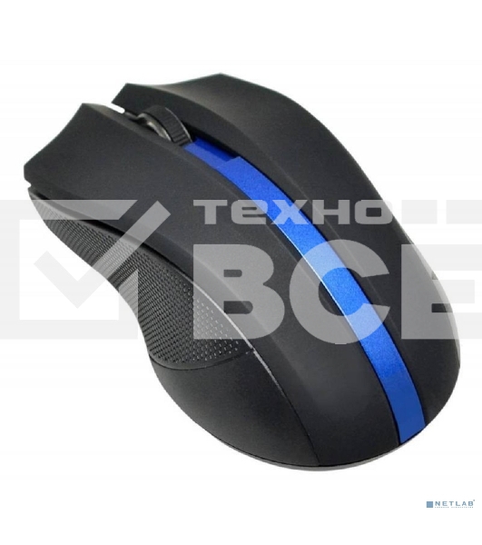 Мышь беспроводная Oklick 615MW черный/синий, 1000 dpi, радиоканал, USB, кнопки - 3
