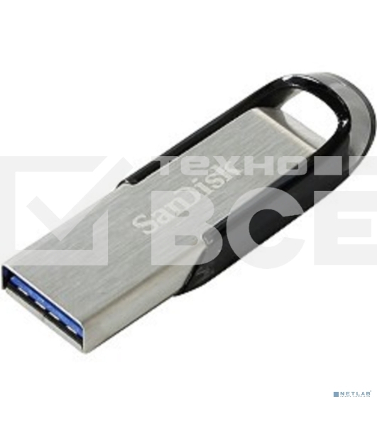 Флеш диск Sandisk 128Gb Cruzer Ultra Flair SDCZ73-128G-G46 USB3.0 серебристый/черный