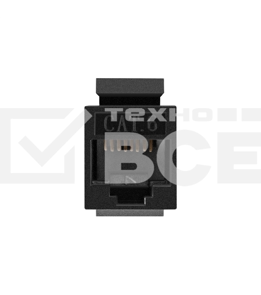 Модуль проходной ExeGate CP45-KJ-UC6 (RJ45-RJ45 формата Keystone Jack, Кат.6, неэкранированный)