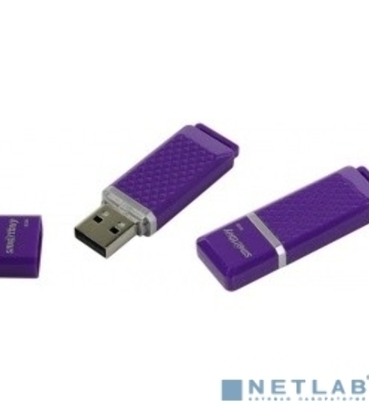 Флешка USB Smartbuy Quartz Violet (SB8GbQZ-V), 8Gb, USB 2.0, R/W 15/5, фиолетовый