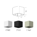 Корпус светильника C7805 SWH белый песок 70*70*H60mm MR16 GU5.3, фото10